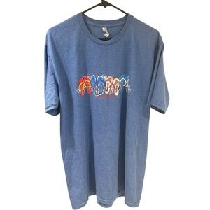 HAWAII - KAUAI - LANAI - MOLOKAI - Large T-Shirt - Unisex - Light Weight - Blue